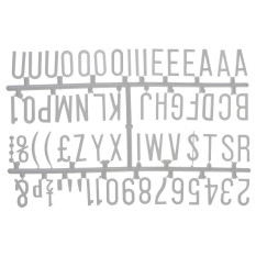 White Letter Set 1 1/4 Inch (390 characters) 
