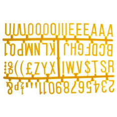 Yellow Letter Set 1 1/4 Inch (390 characters) 