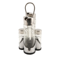 Genware Oil, Vinegar & Cruet Set with Stand