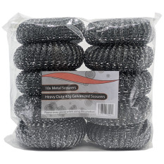 Galvanised Steel Metal Scourers Large 40g (Pack of 10)
