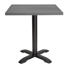 Bolero Aluminium Square Table Top Dark Grey 700mm