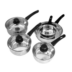 Sunnex 5 Piece Stainless Steel Saucepan & Frying Pan Set