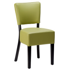 Alto FB Side Chair Lime Green Faux Leather With Black Frame