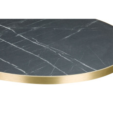 Artisano Black Pietra Grigia With Gold ABS Edge Round Table Top 1200mm