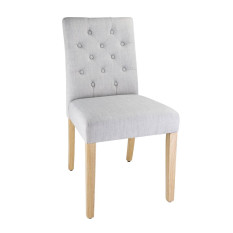 
Bolero Chiswick Button Dining Chairs French Grey (Pack of 2)
