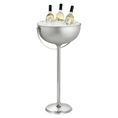Round Beverage Stand with Handle - Stainless Steel (40.5 x 81.5cm)