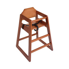 Bolero Wooden Highchair Dark Wood Finish