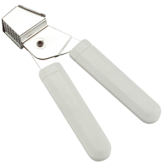 Stainless Steel Garlic Press White Handle