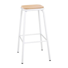 Bolero Cantina High Stool White (Pack of 4)
