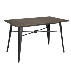 Bolero Complete Outdoor Table Dark Wood 1200 x 760mm