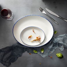 Steelite Blue Dapple Oval Coupe Plate 30.5cm/12" (Pack of 12)