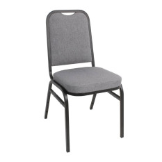 Bolero Square Back Banquet Chairs Black & Grey (Pack of 4)