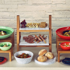 Agra Melamine White Marble GN1/2 Slab 32.5 x 26.5cm