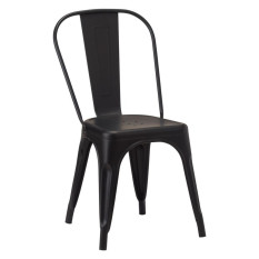 Artisano French Bistro Side Chair Matt Black