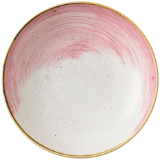 Churchill Stonecast Accents Petal Pink Coupe Bowl 24.7cm/9.75" - Overhead
