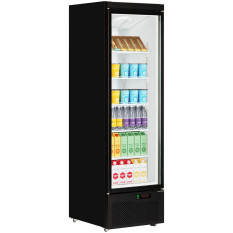 Tefcold Upright Display Fridge Black 614 Litre