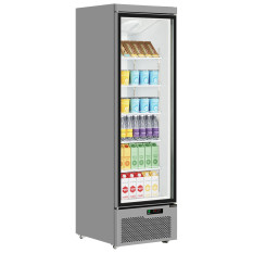 Tefcold Upright Display Fridge Stainless Steel 614 Litre