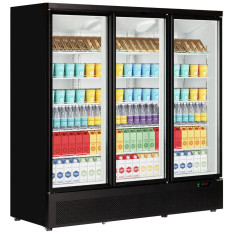 Tefcold Upright Display Fridge Black 1664 Litre