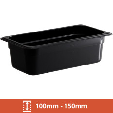 GN 1/3 Black Polycarbonate Gastronorms