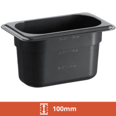 GN 1/9 Black Polycarbonate Gastronorm 100mm