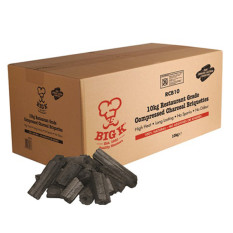 Big K Restaurant Grade Compressed Charcoal Briquettes 10kg