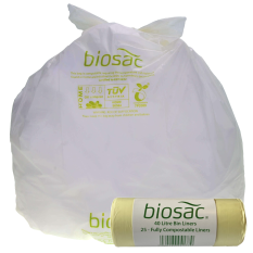 Biosac Compostable Biodegradable Food Waste Sacks 620x720mm 40 Litre (Pack of 500)