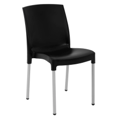 Bolero Stacking Bistro Side Chairs Black (Pack of 4)