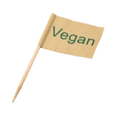 Vegan Flag Skewers 6.5cm - Front