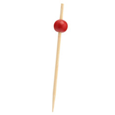 Bamboo Ball Skewers 12cm Red (Pack of 100)