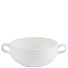 Elevate White Fine China Handled Soup Cup 340ml/12oz (Pack of 12)
