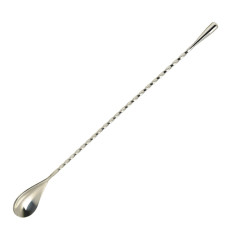 Genware Teardrop Cocktail Mixing Bar Spoon 30cm Stainless Steel