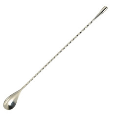 Genware Teardrop Cocktail Mixing Bar Spoon 40cm Stainless Steel