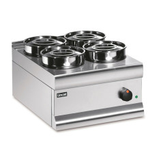 Lincat BS4 Silverlink 600 Electric Countertop Bain Marie Dry Heat (4 x 4.5L Pots)