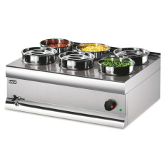 Lincat BS7W Silverlink 600 Electric Countertop Bain Marie Wet Heat (6 x 4.5L Pots)