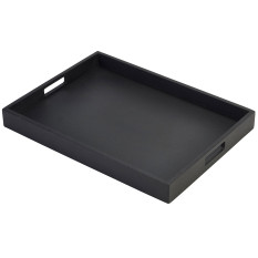 Solid Black Butlers Tray 44 x 32 x 4.5cm