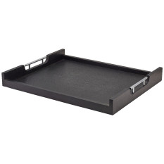 GenWare Solid Black Low Wall Butlers Tray 54.5 x 44cm
