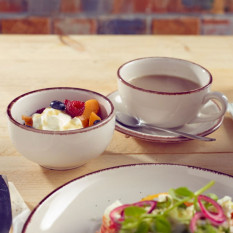 Terra Stoneware Sereno Grey Round Bowl 12.5cm 50cl (Pack of 6)