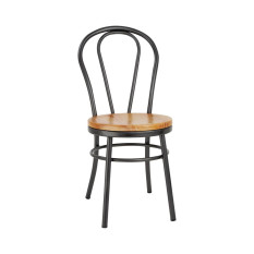 Bolero Clarisse Side Chair Metallic Grey (Pack of 2)