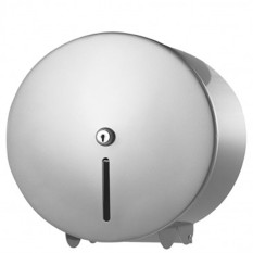 Mini Jumbo Toilet Roll Dispenser Silver Chrome (Pack of 2)