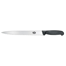 Victorinox Fibrox Slicing Knife Pointed Tip Serrated 25cm