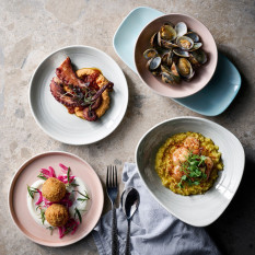 Churchill Stonecast Canvas Grey Evolve Coupe Plate 21.7cm/8.5" (Pack of 12)