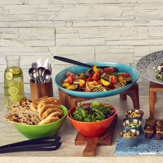 Casablanca Melamine Blue Bowl 38cm/15" 3.5L/123oz