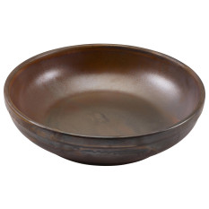 Terra Porcelain Rustic Copper Coupe Bowl 23cm x 6