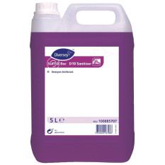 Diversey Suma Bac D10 Cleaner & Sanitiser Concentrate 5 Litre (Pack of 2)