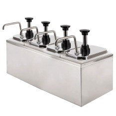 Stainless Steel Pump Dispenser 4 x 2 Litre