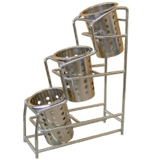 Chrome Plated Cutlery 3 Pot Holder