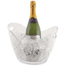 Clear Plastic Champagne/Wine Bucket Small - 3 Litres