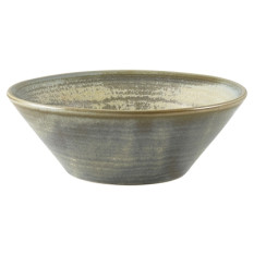 Terra Porcelain Matt Grey Conical Bowl 14cm