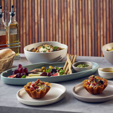 Copenhagen Melamine Sand Oval Dish 40 x 20cm/15 x 7.9" 