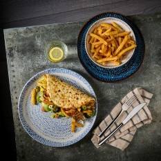 Churchill Inked Cascade Indigo Evolve Coupe Plate 22cm/8.67" (Pack of 12)